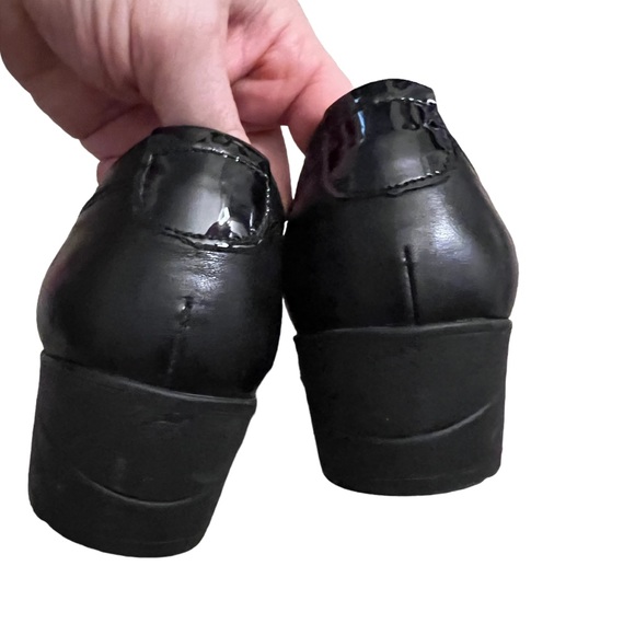 Fluchos Spain Women’s Black Leather Oxford Shoes w/ Velcro Strap 37 6.5 - Picture 4 of 9